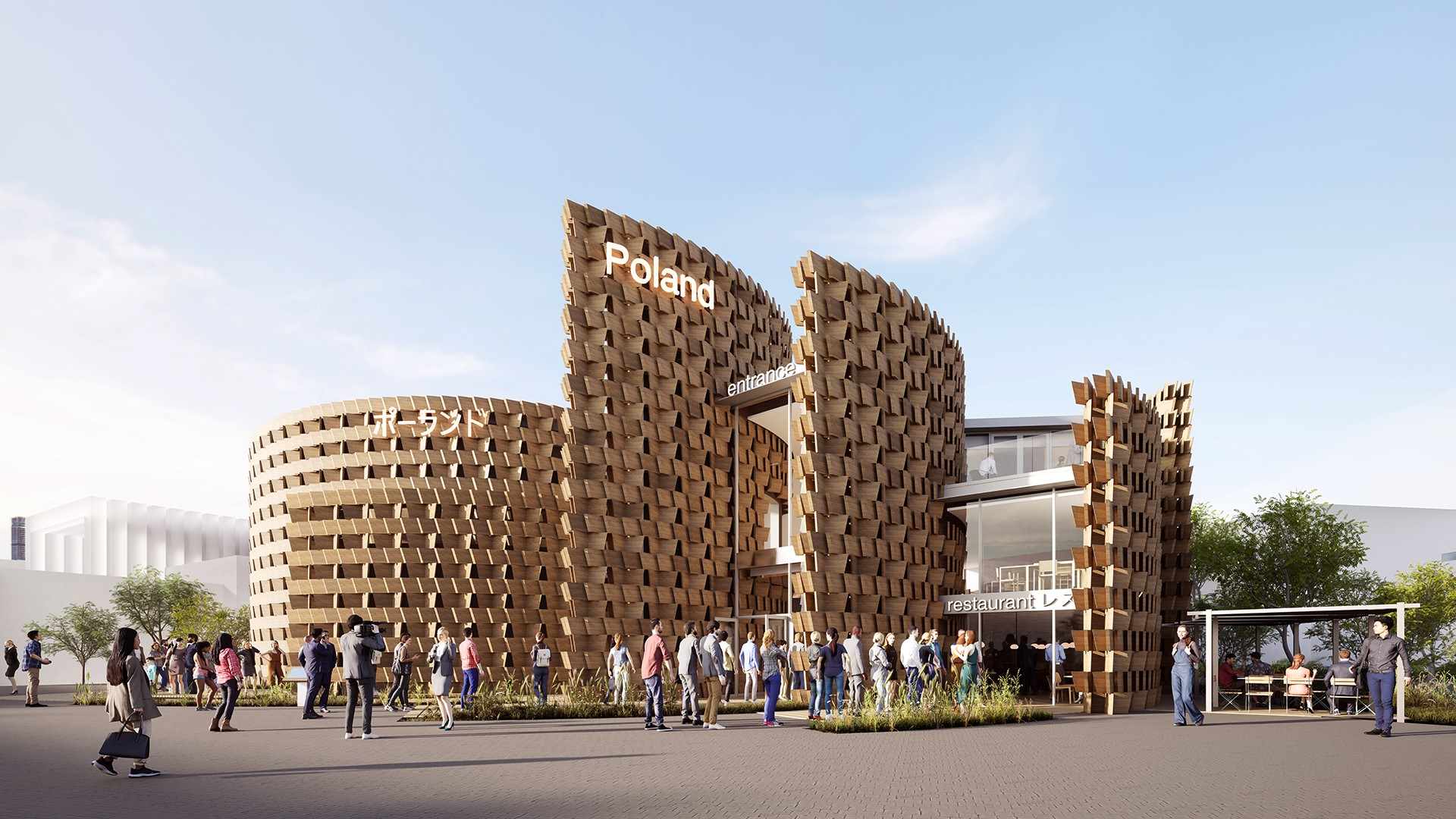 ポーランドパビリオンイメージパース（Pavilion design：Alicja Kubicka and Borja Martínez – Interplay Architects）